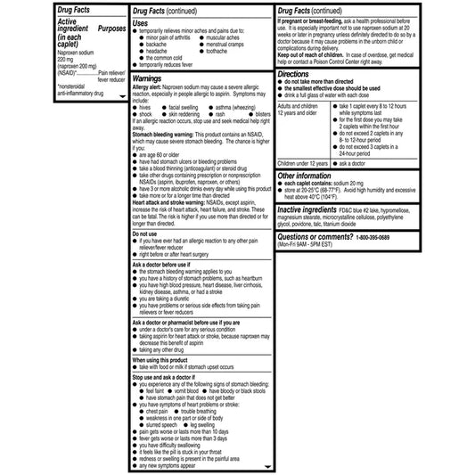 Aleve 萘普生钠 220毫克 止痛退烧片(320片)