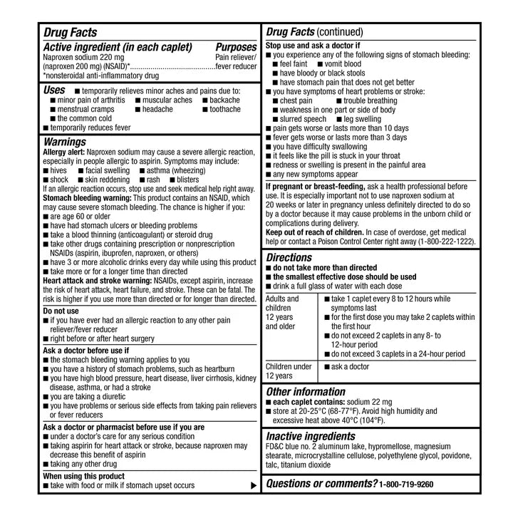 Kirkland Signature 萘普生钠片 220毫克（400片）