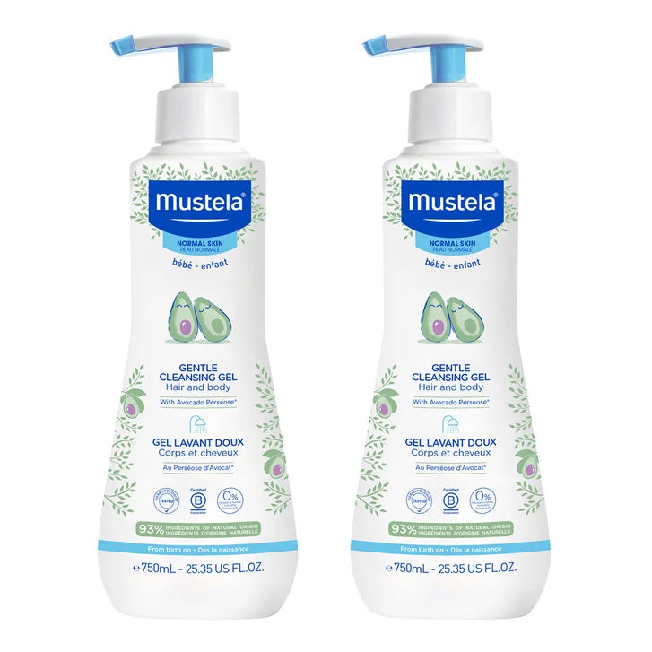 Mustela 妙思乐 婴儿温和洗发沐浴二合一（无泪配方）25.35液体盎司 ×2瓶装