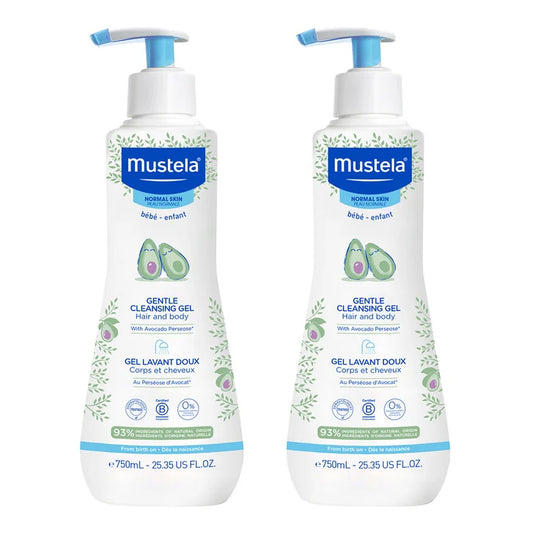 Mustela 妙思乐 婴儿温和洗发沐浴二合一（无泪配方）25.35液体盎司 ×2瓶装