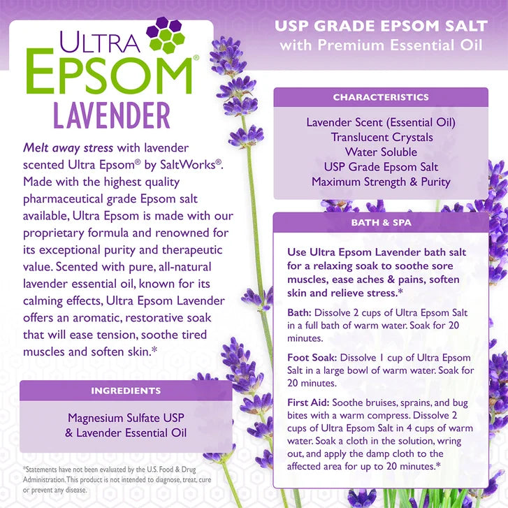 Ultra Epsom 薰衣草浴盐（18磅大包装）