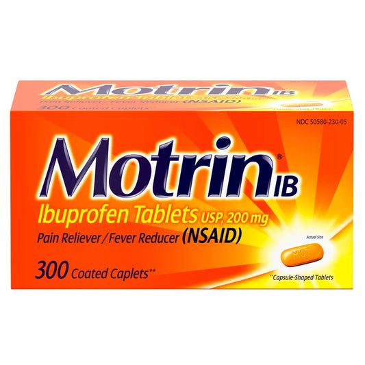 Motrin IB 布洛芬止痛退烧片（非甾体抗炎药 NSAID，300片装）