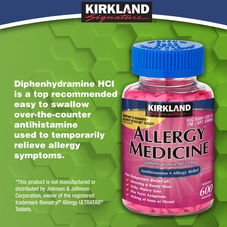 Kirkland Signature 柯克兰 抗过敏药 25毫克 迷你片（600片）