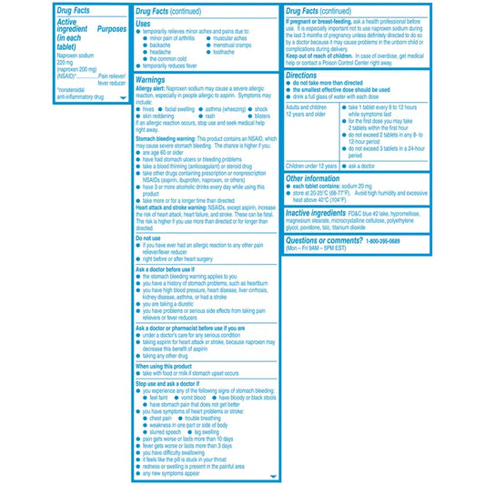 Aleve 萘普生钠 220毫克 关节炎易开盖止痛退烧片（320片）